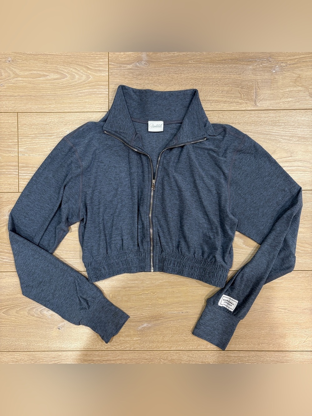 Bombshell Sportswear Cloud Cropped Full Zip Jacket Size M